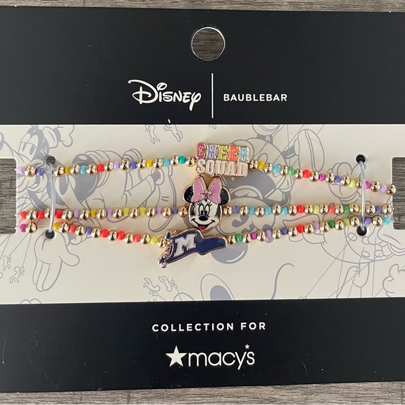 Disney Baublebar Minnie Mouse set of 3 Beaded Stretch Bracelets - NEW and cute - Picture 4 of 5